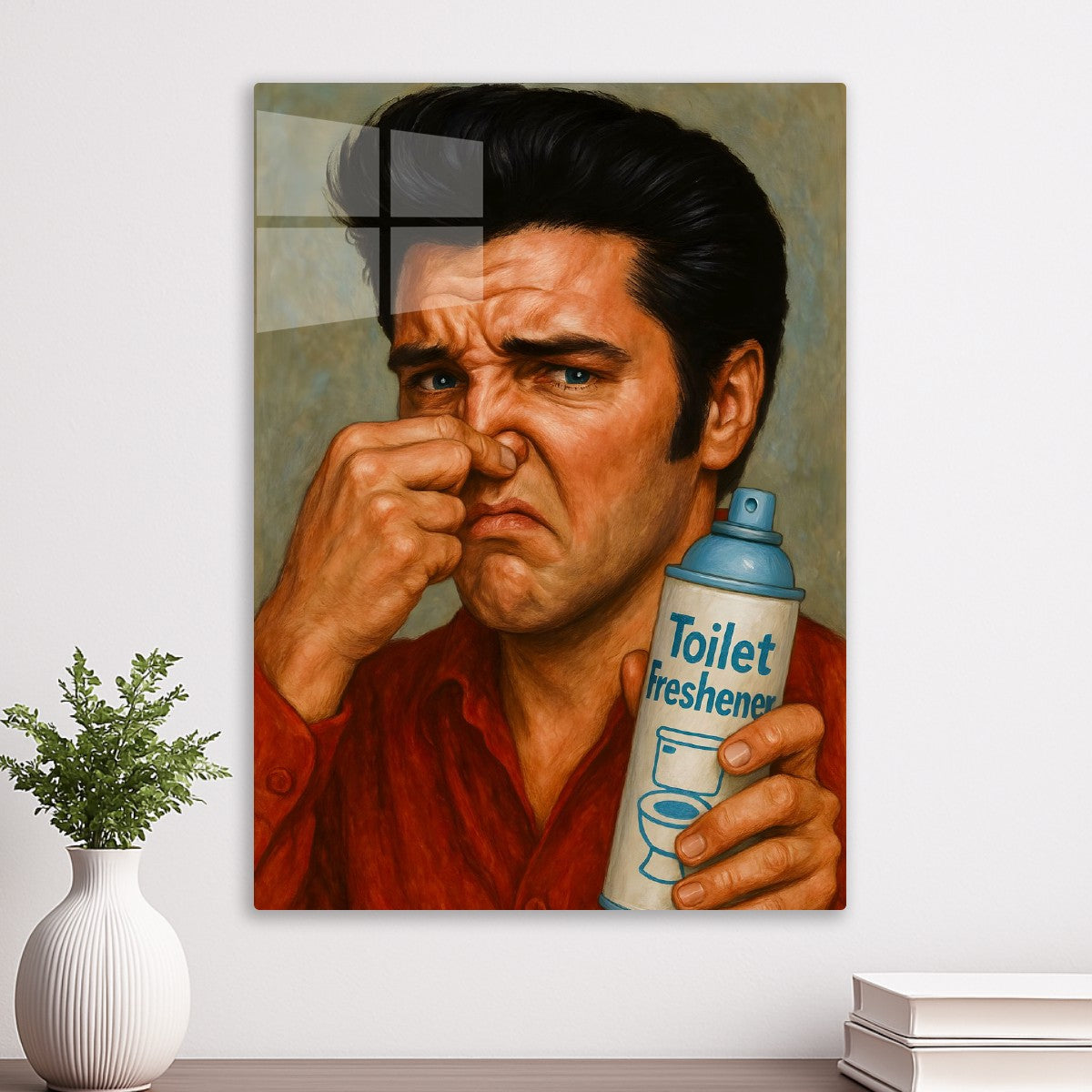 Elvis Bathroom Toilet Portrait