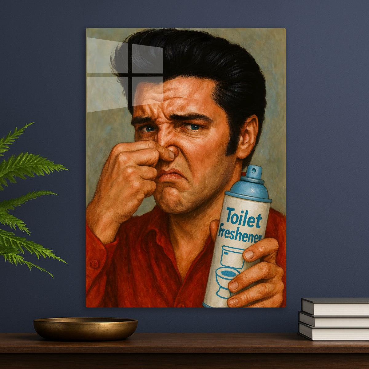 Elvis Bathroom Toilet Portrait