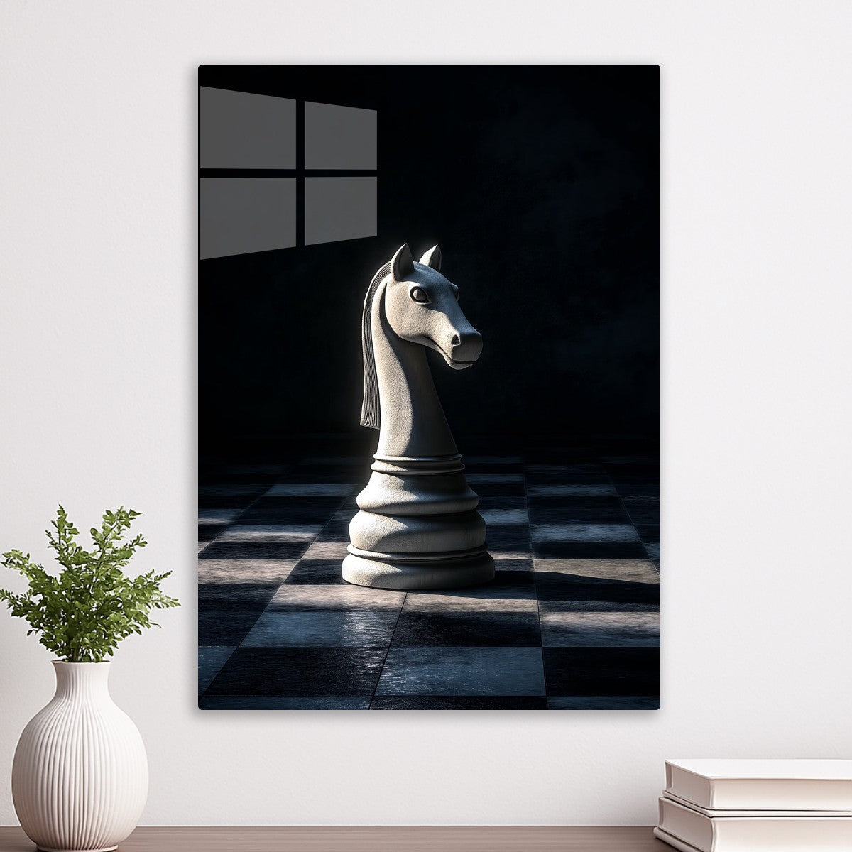 A White Knight on a Chessboard