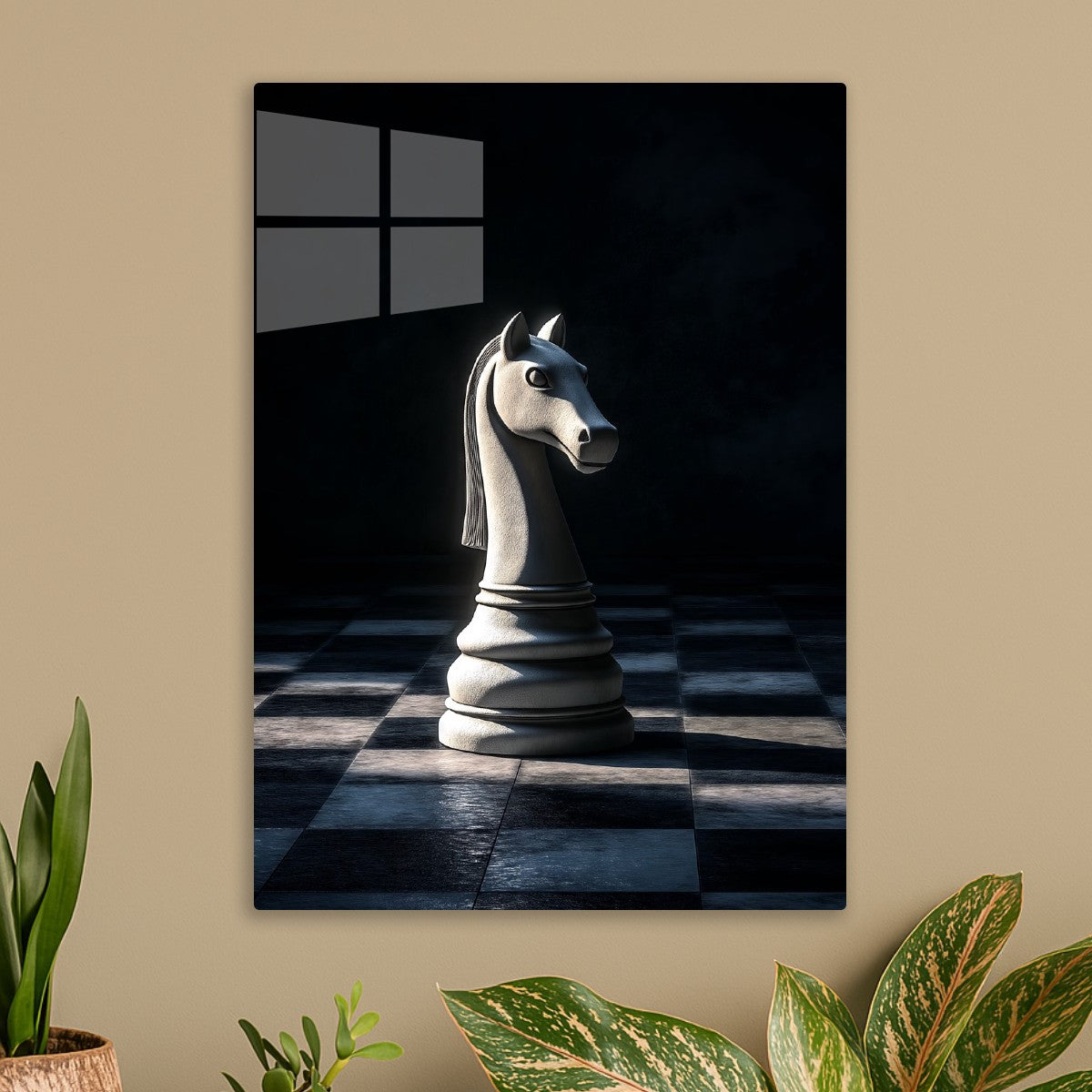 A White Knight on a Chessboard