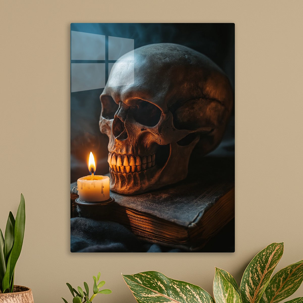 A Hand and a Glowing Skull