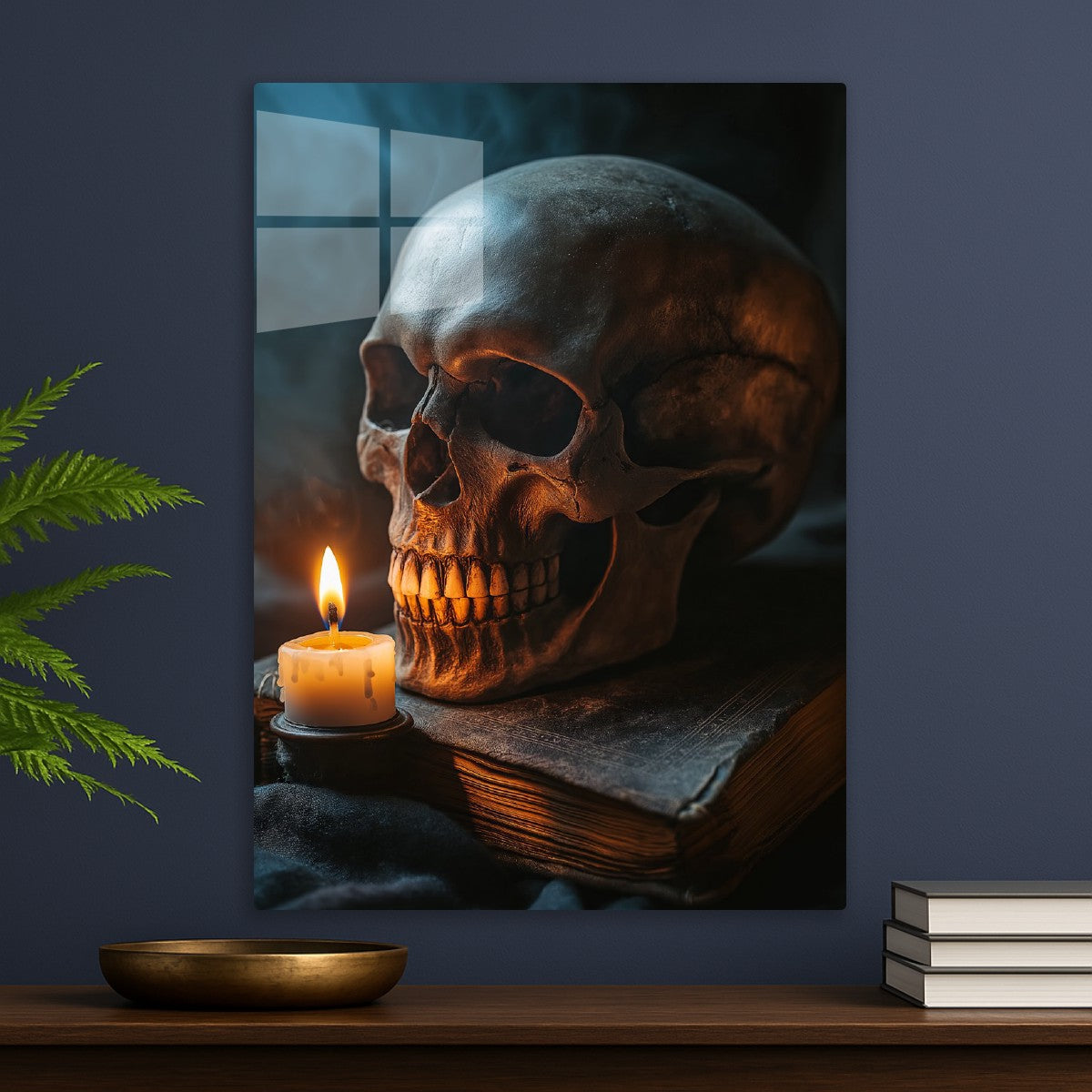 A Hand and a Glowing Skull