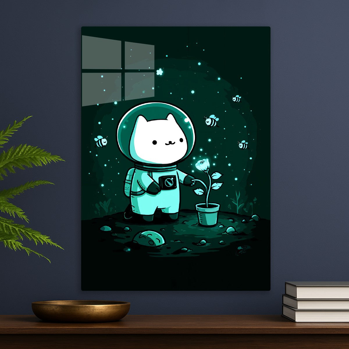 Astronaut Cat Gardening