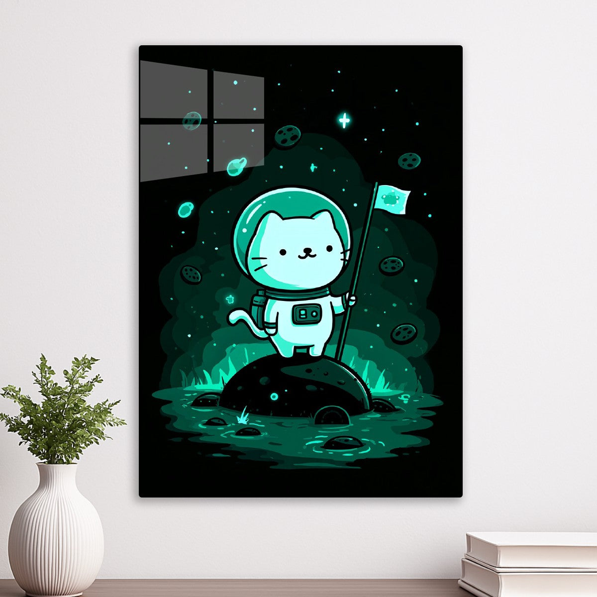 Astronaut Cat on Cookie Planet