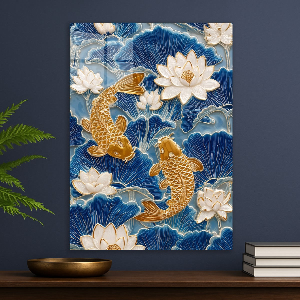 Golden Koi & Lotus Harmony