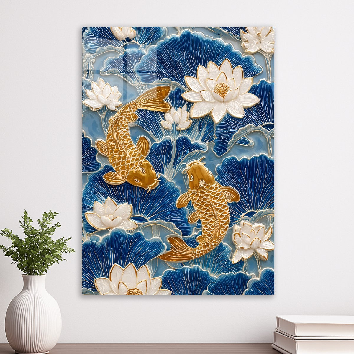Golden Koi & Lotus Harmony