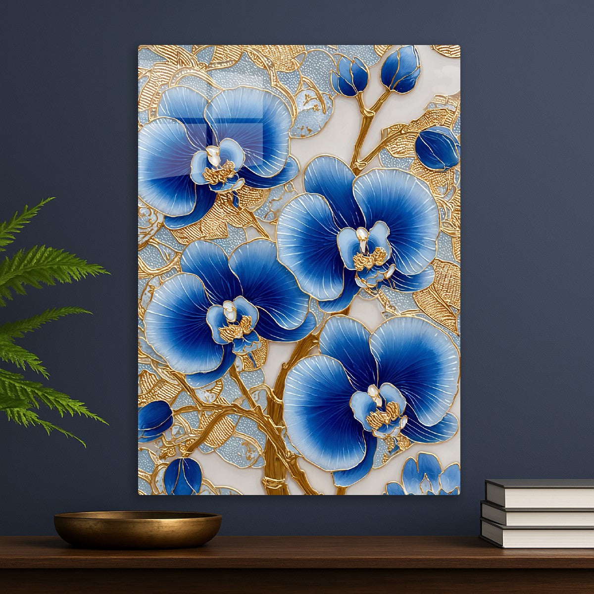 Porcelain Blue Orchids