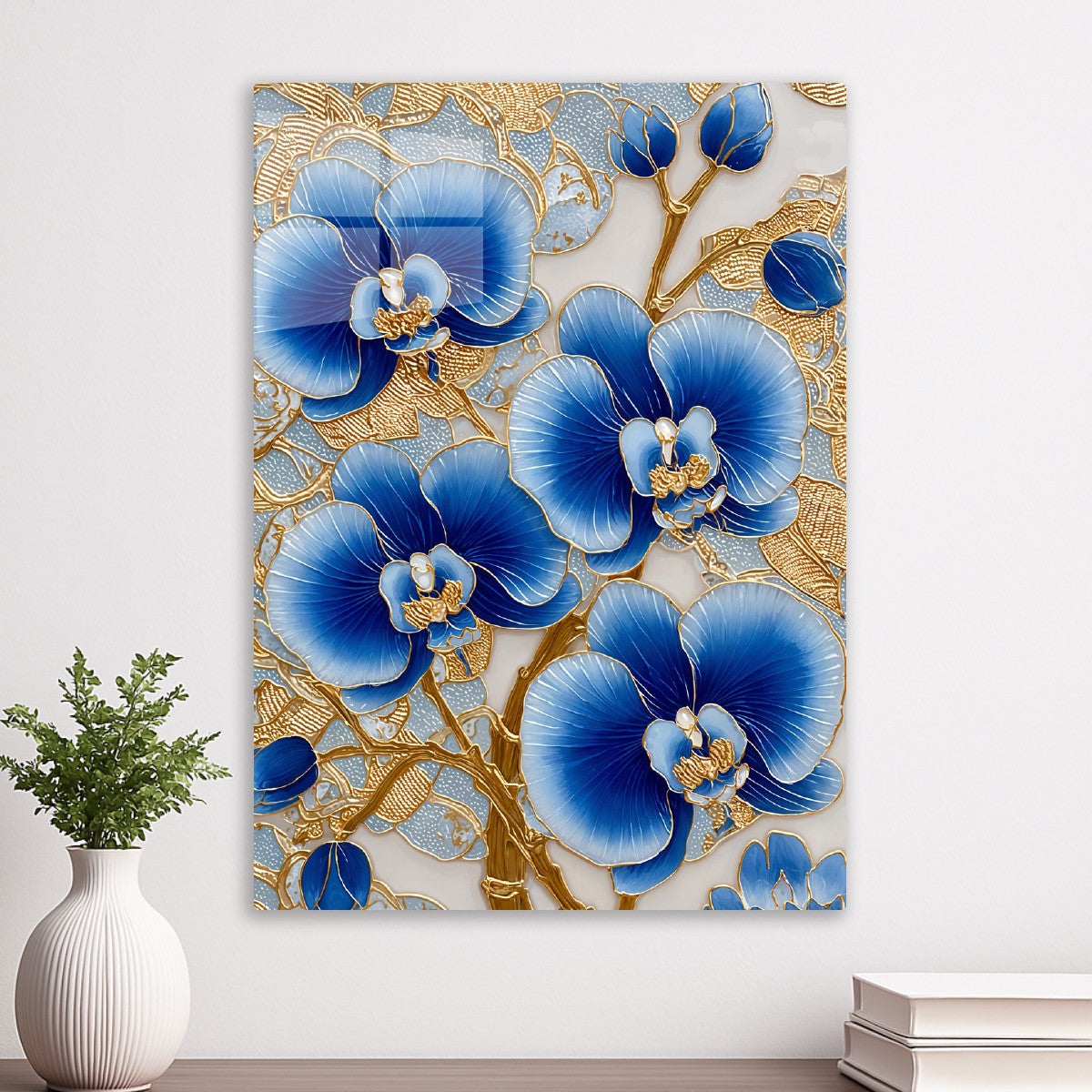 Porcelain Blue Orchids