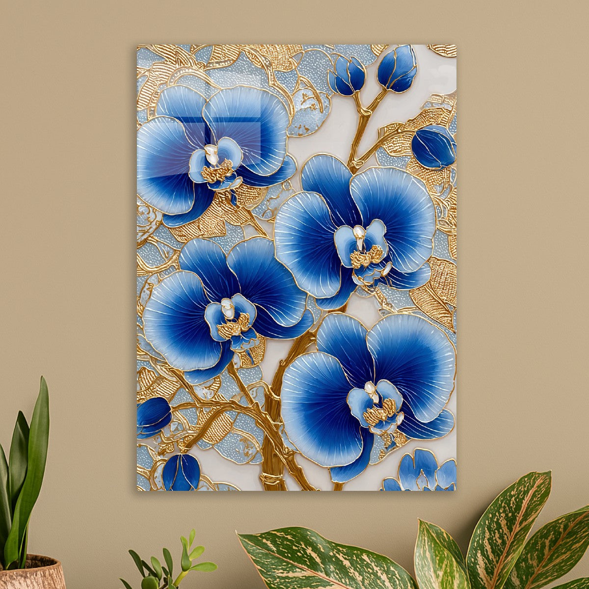Porcelain Blue Orchids