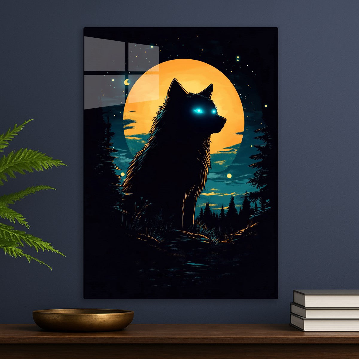 Wolf Howling at the Moon