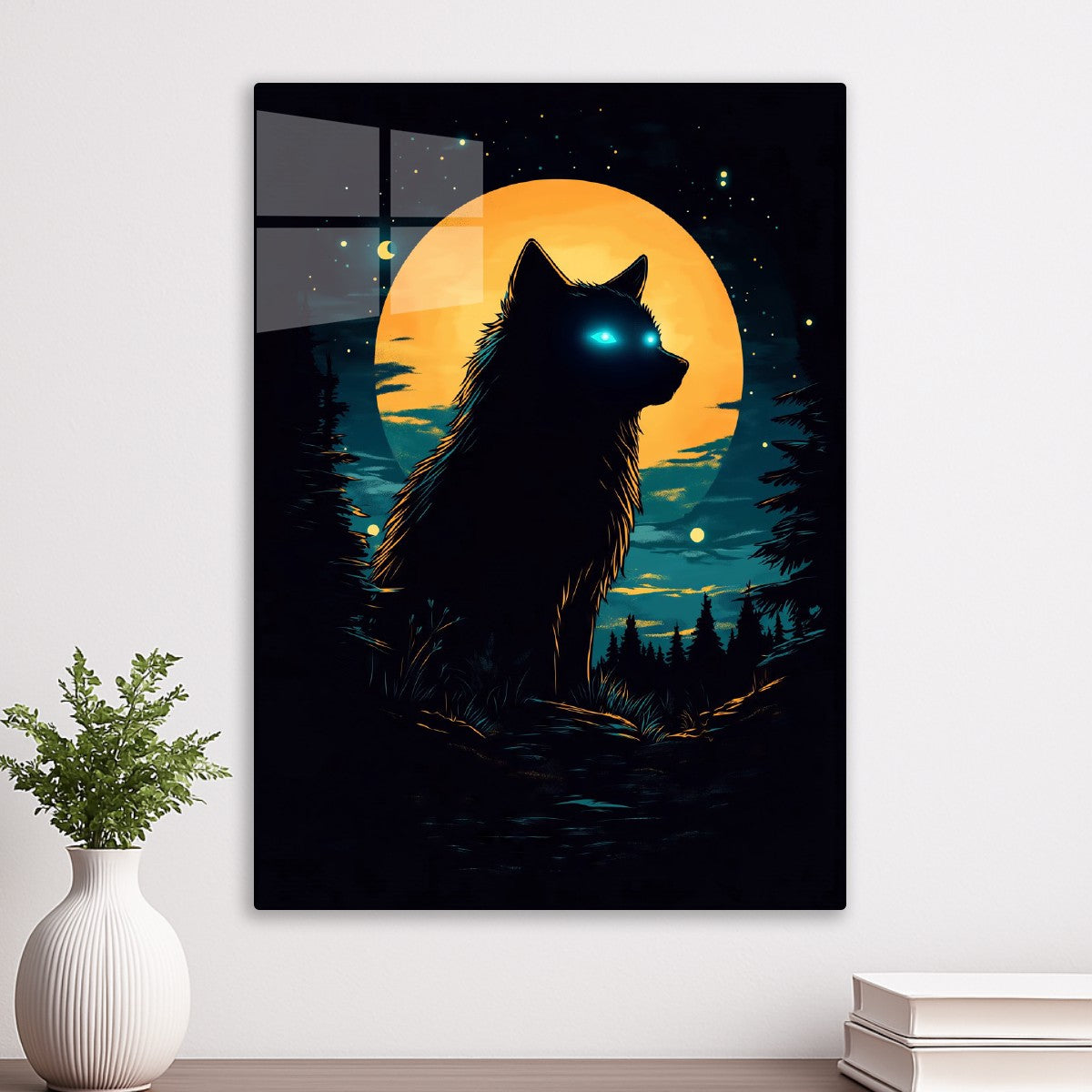 Wolf Howling at the Moon
