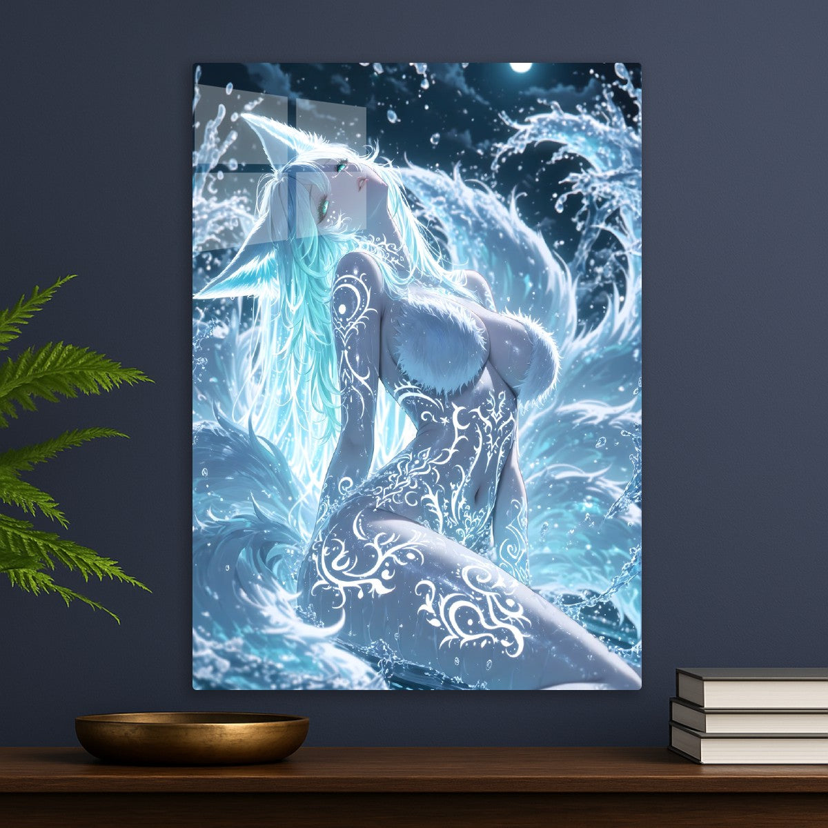 Celestial Vixen in Moonlit Wat