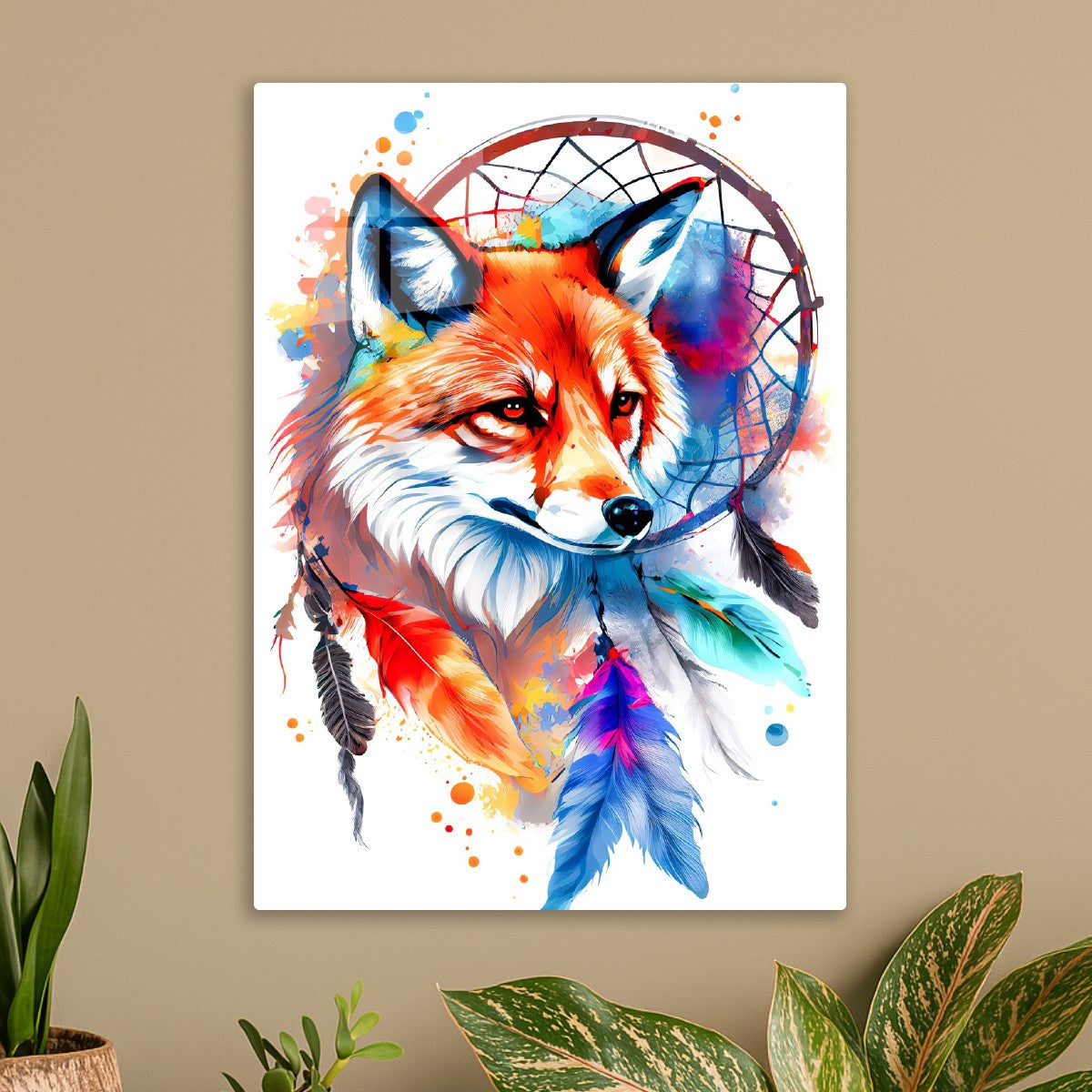 Watercolor Fox Totem 