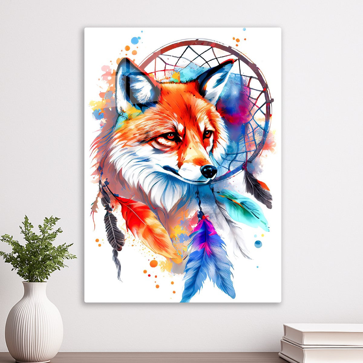 Watercolor Fox Totem 