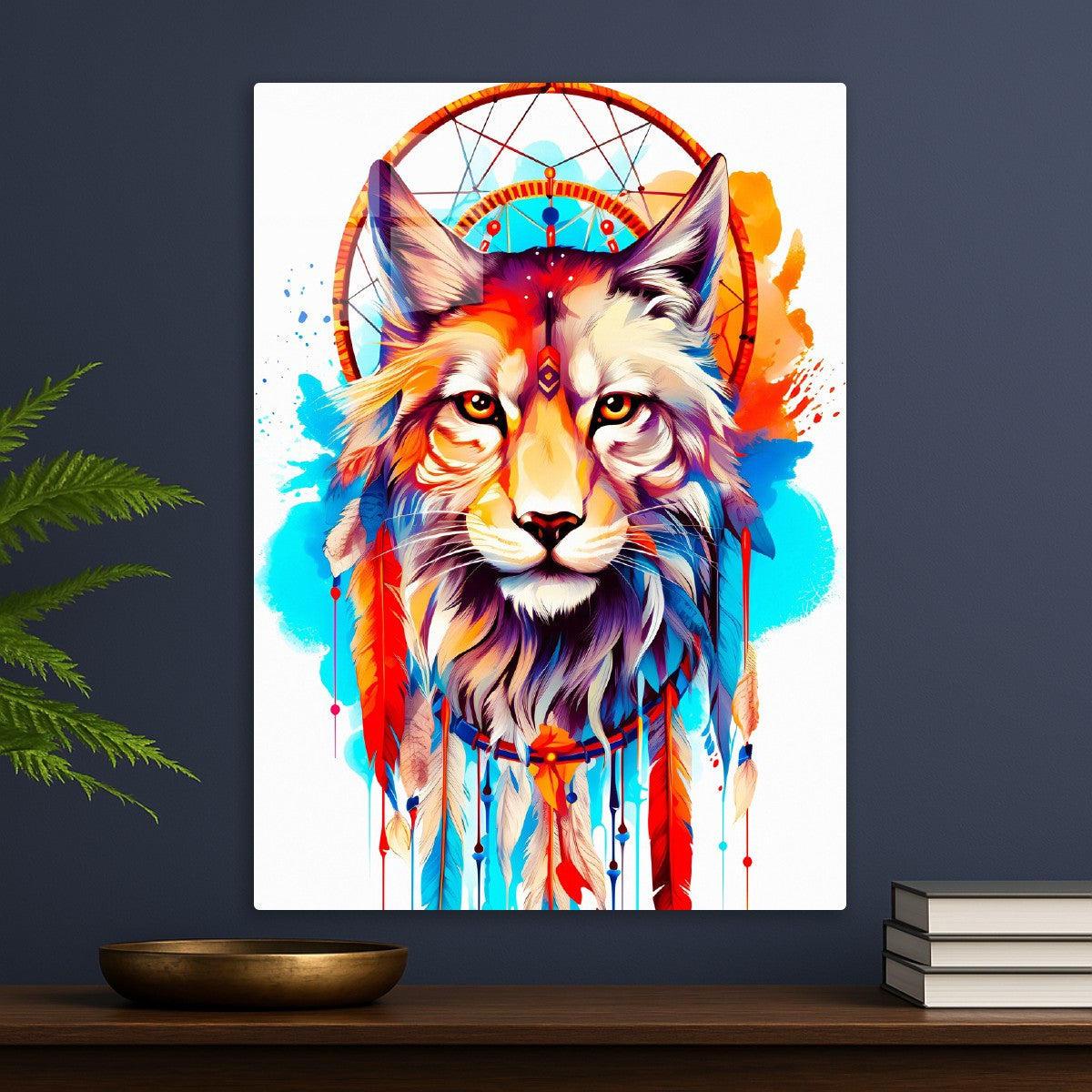 Watercolor Tribal Lynx