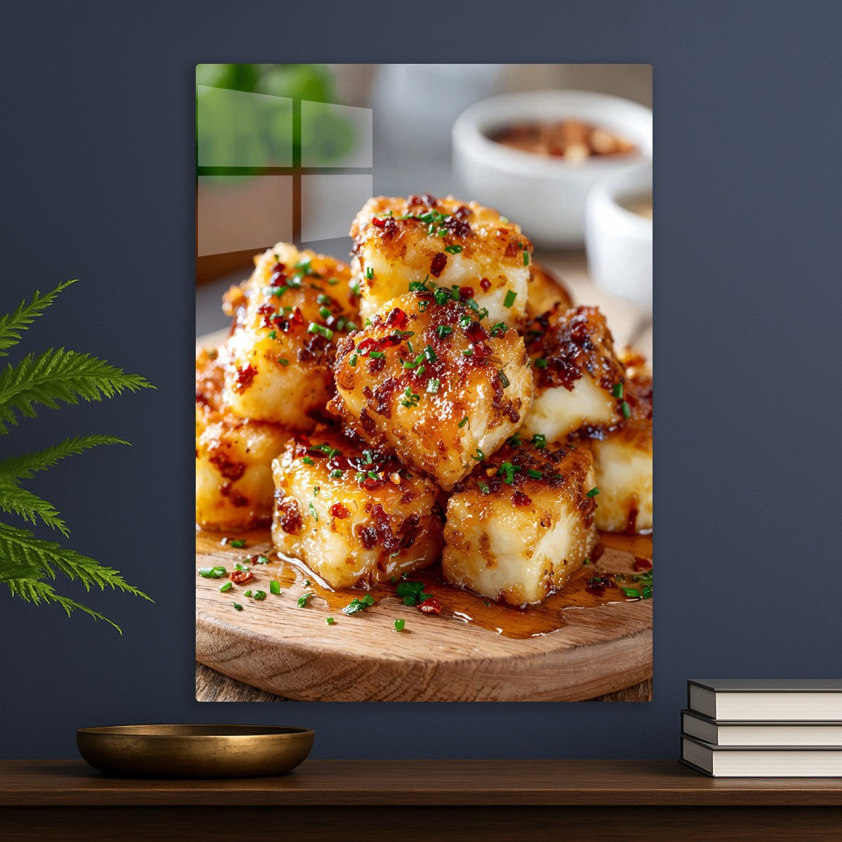 Spicy Honey Cheese Cubes