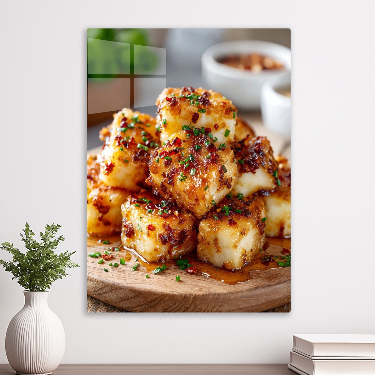 Spicy Honey Cheese Cubes