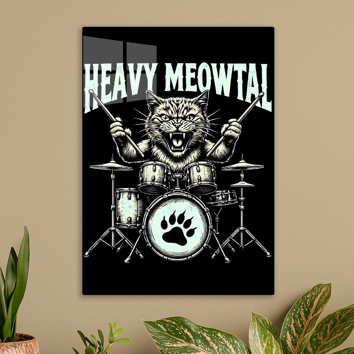 Heavy Meowtal Cat Drummer