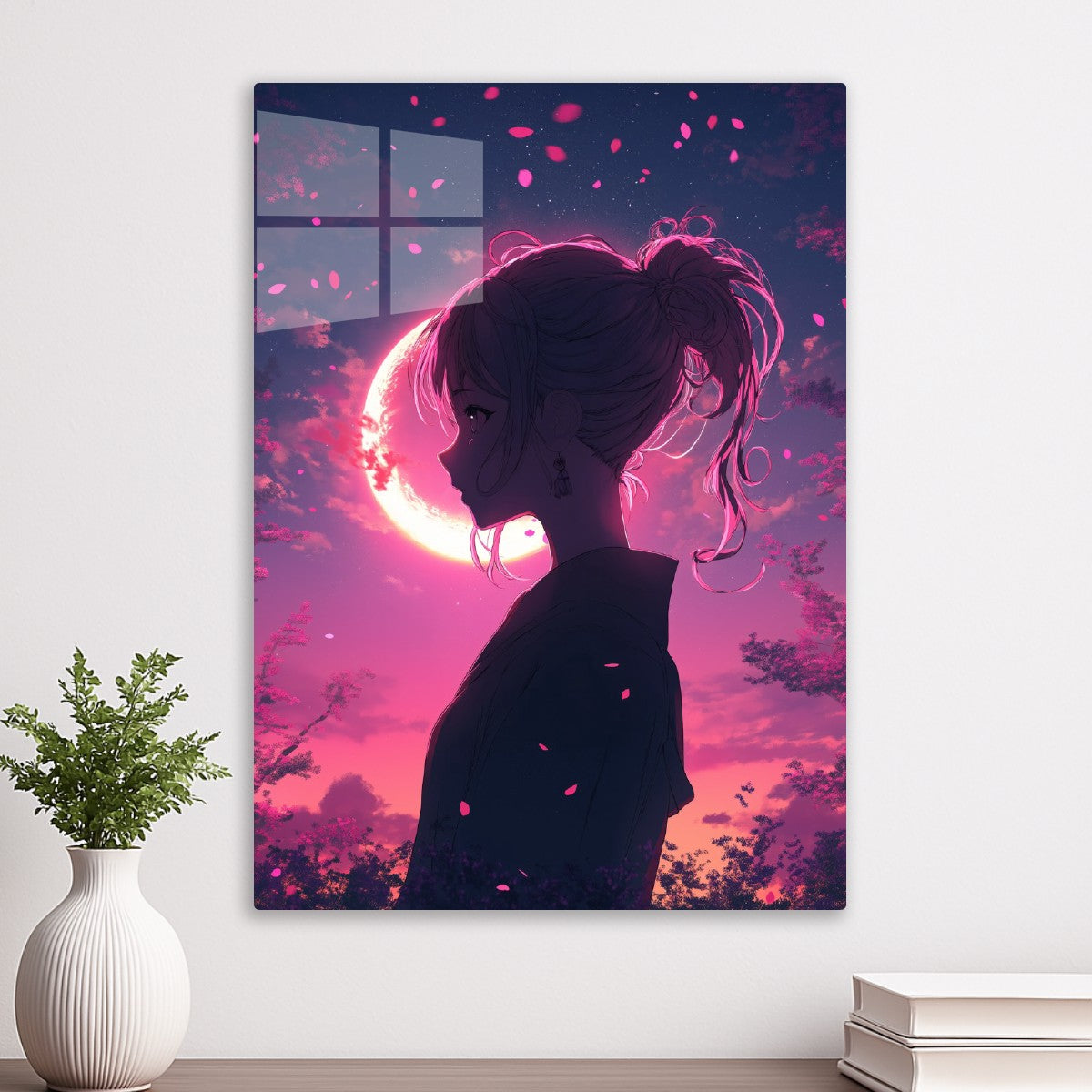 Sakura Moon Silhouette