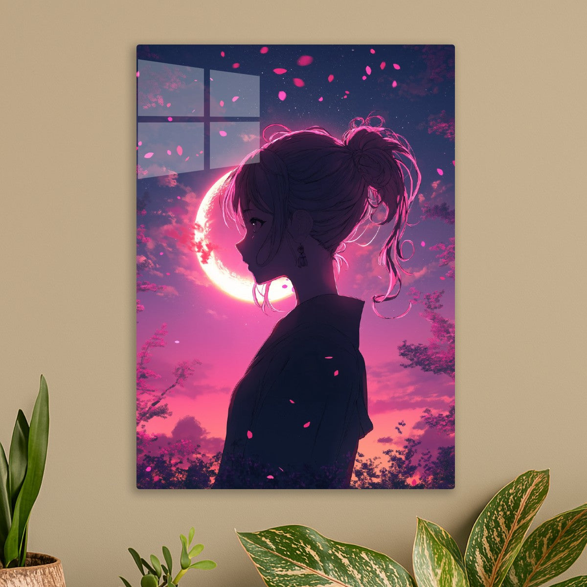 Sakura Moon Silhouette