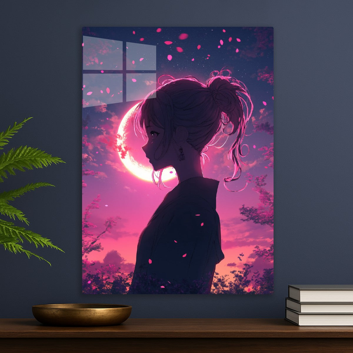 Sakura Moon Silhouette
