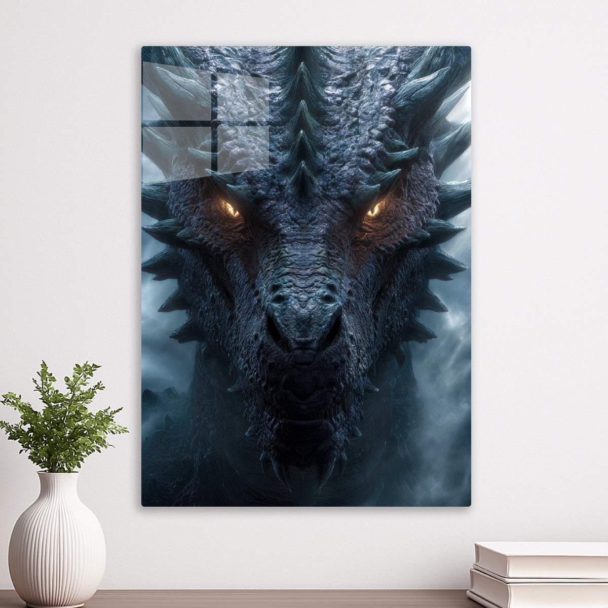 Dragon Gazing Through the Mist