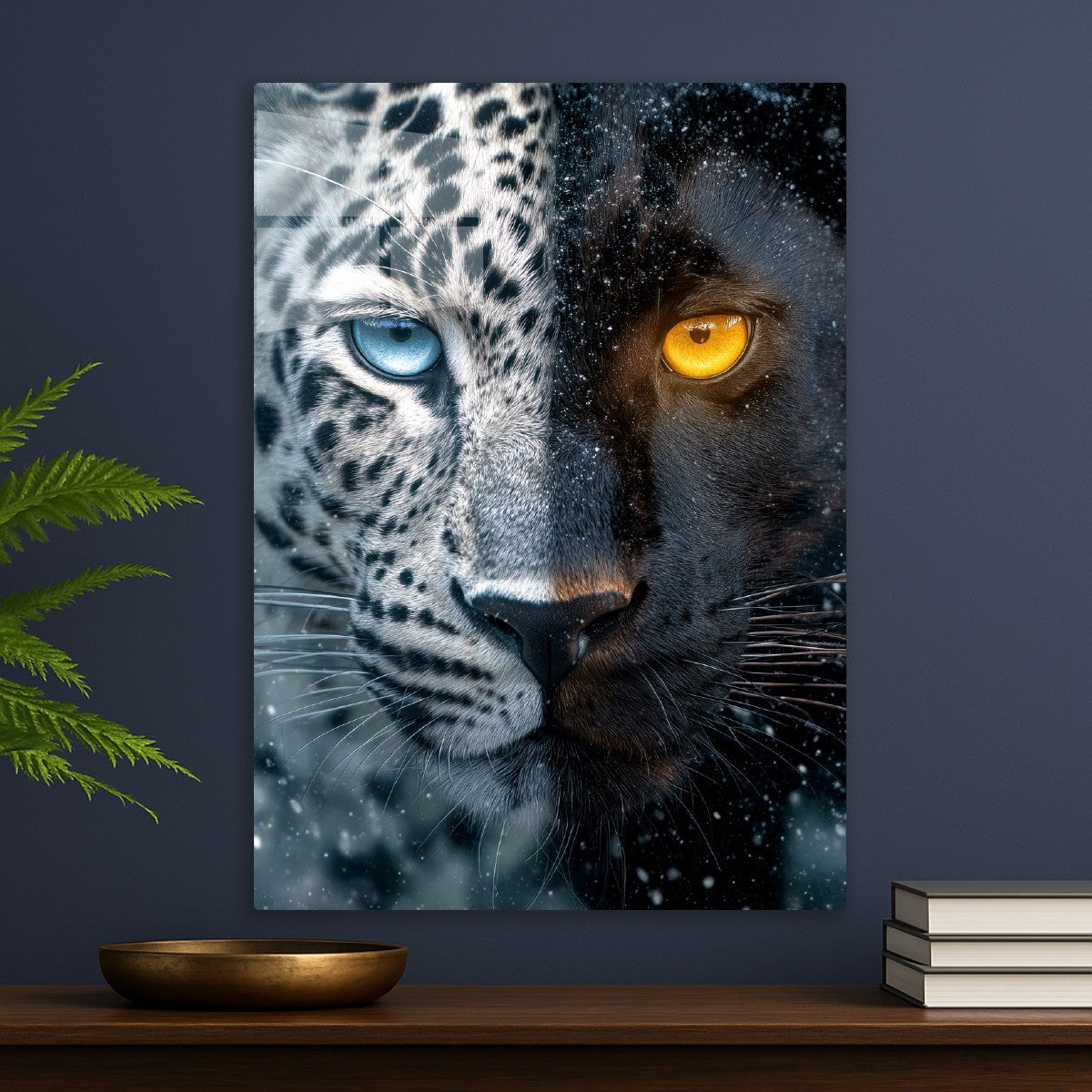 Panther Leopard Split Portrait