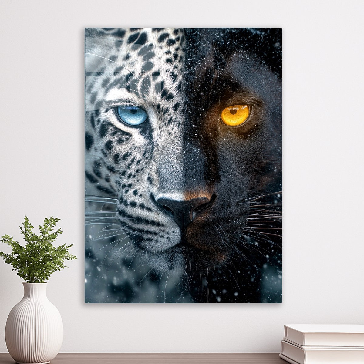 Panther Leopard Split Portrait