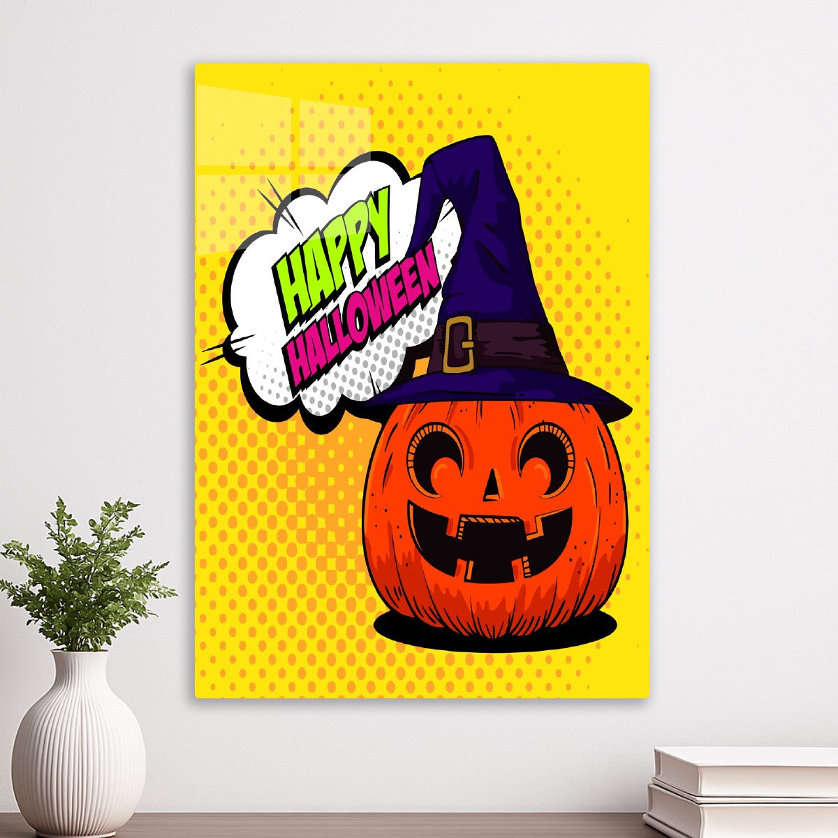 Pop Art Pumpkin Witch