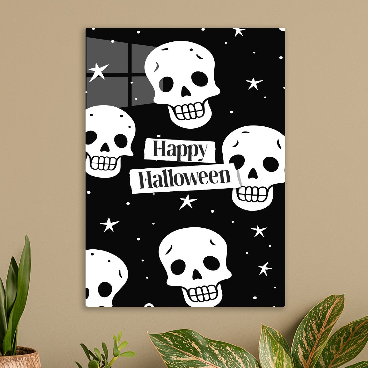 Black and White Skull Pattern