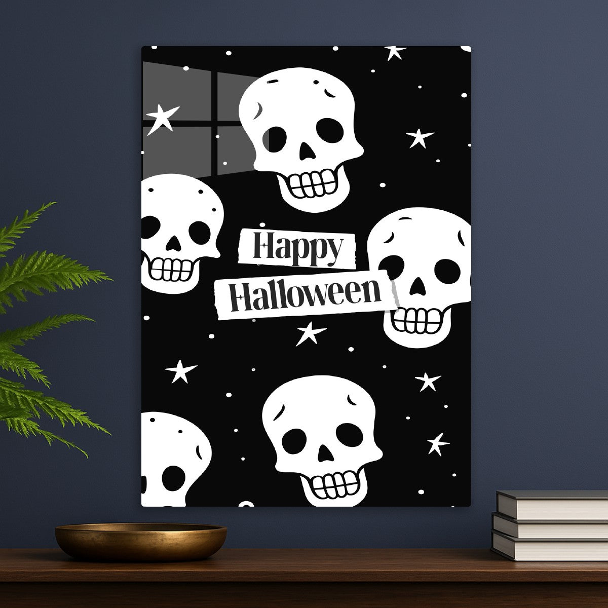 Black and White Skull Pattern