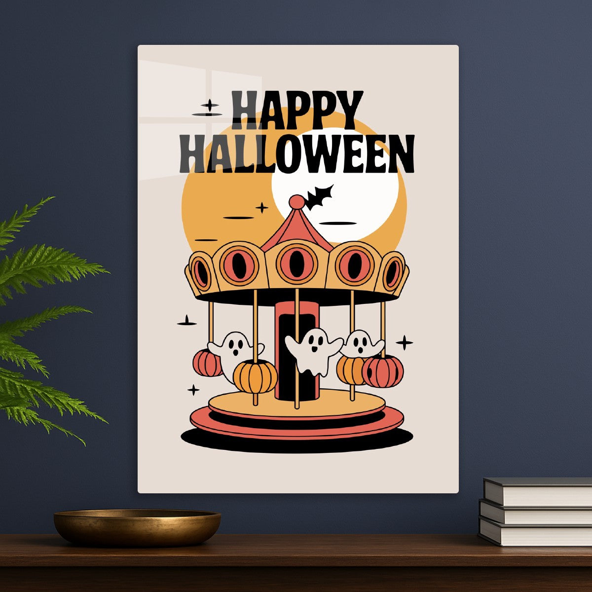 Ghost Carousel Under the Moon