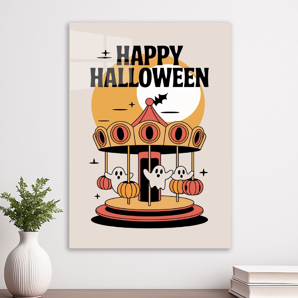 Ghost Carousel Under the Moon