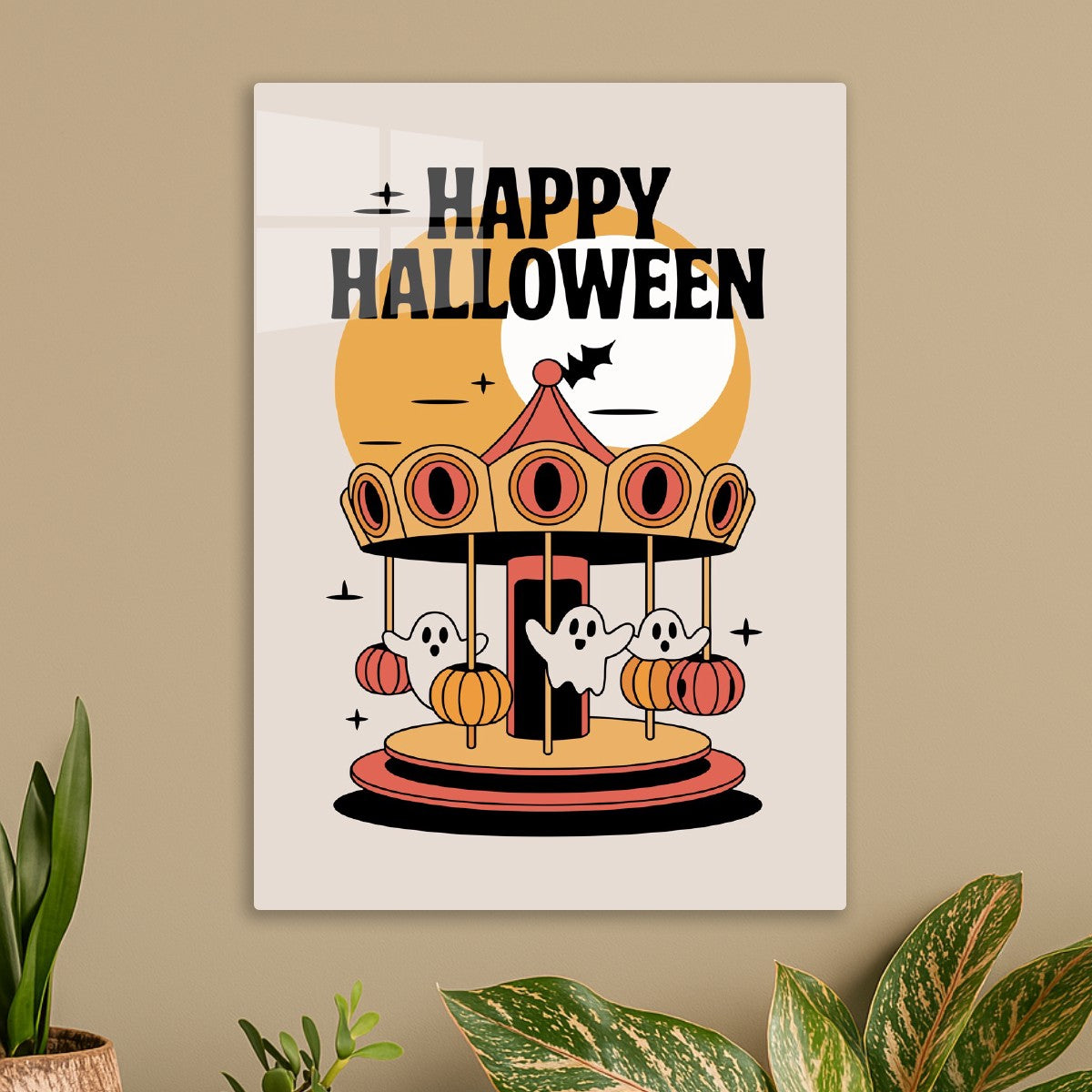 Ghost Carousel Under the Moon