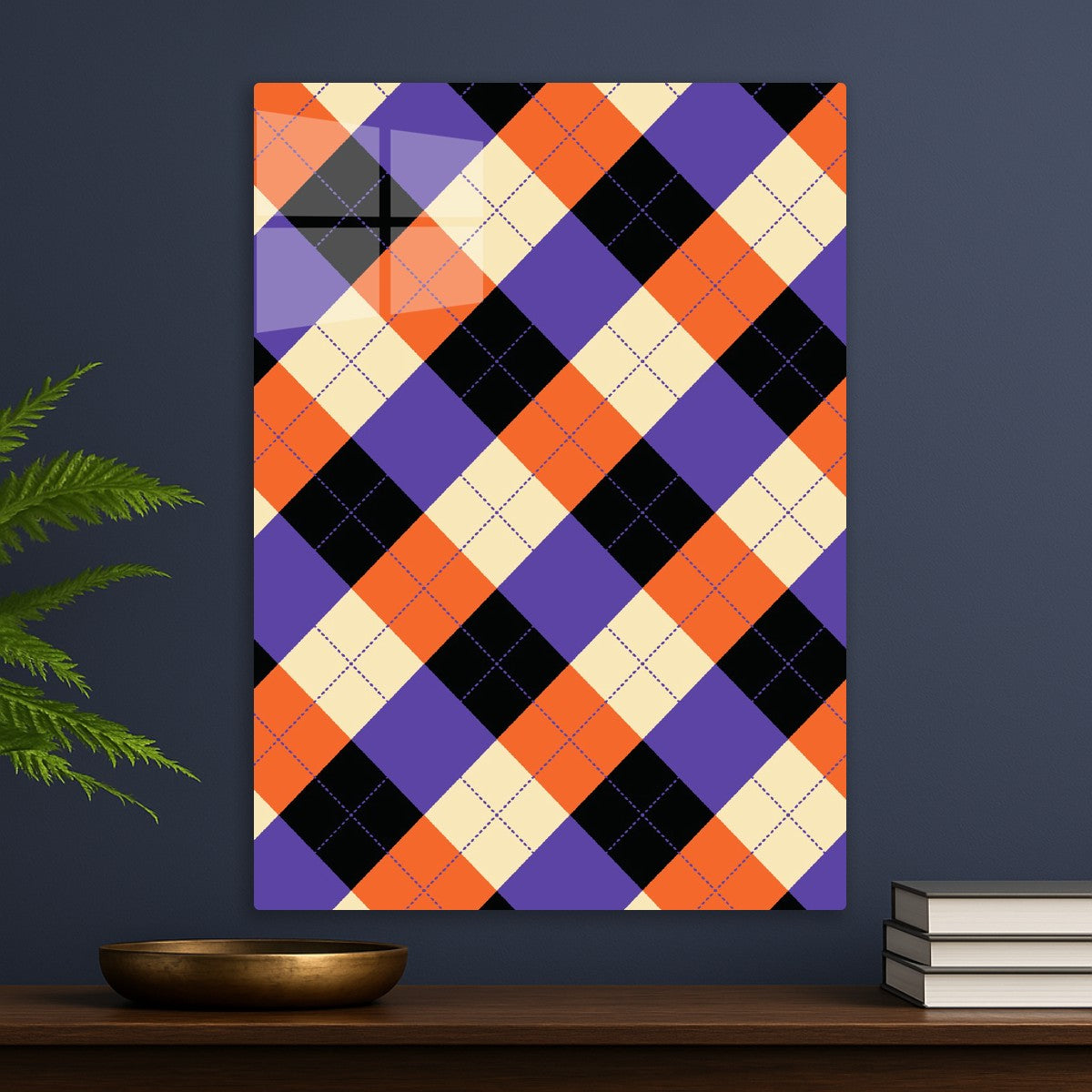 Halloween Argyle Plaid