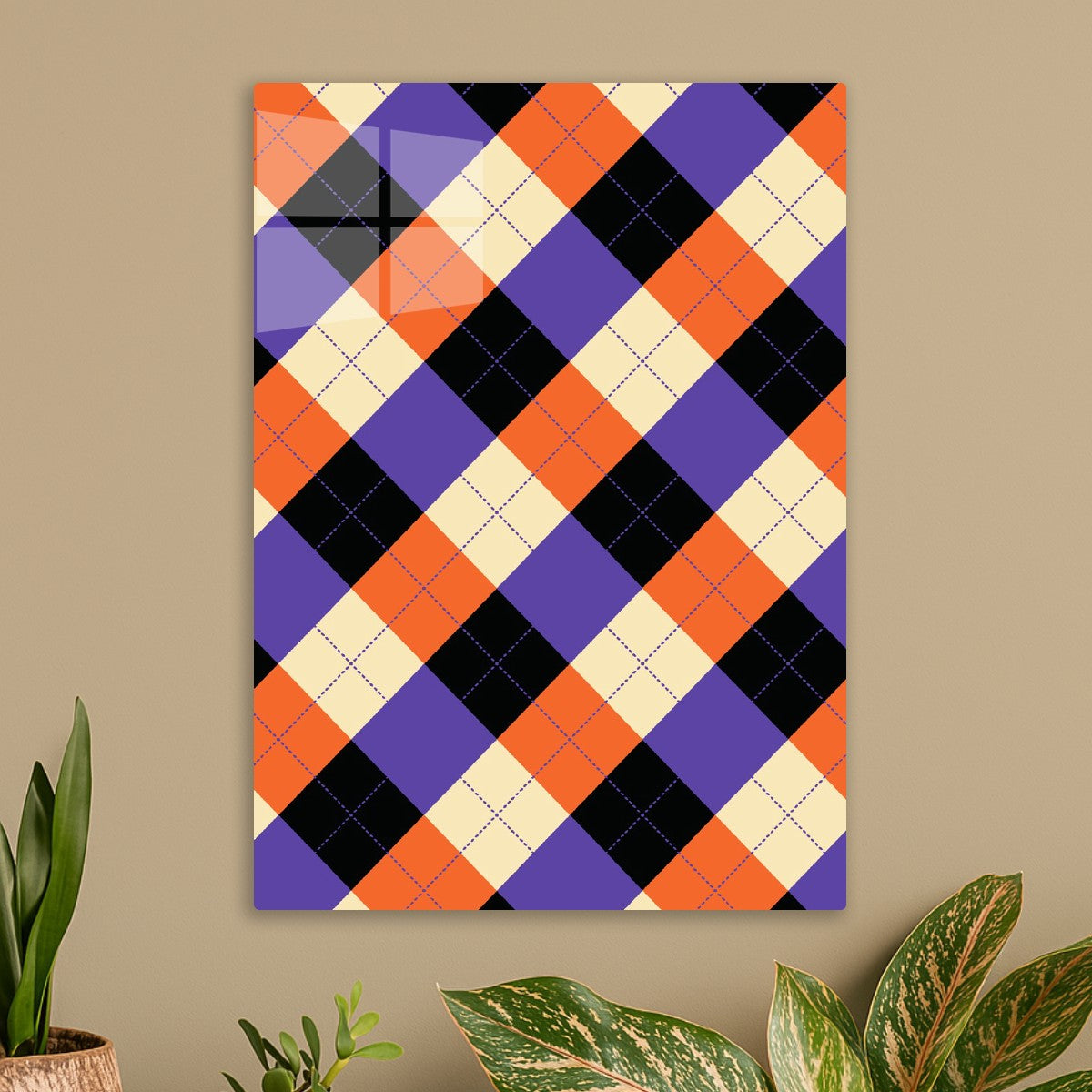 Halloween Argyle Plaid