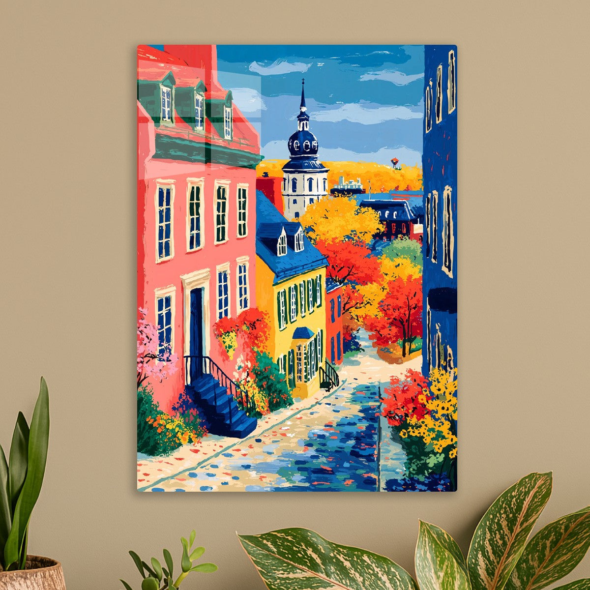 Fauvist Québec Street Scene