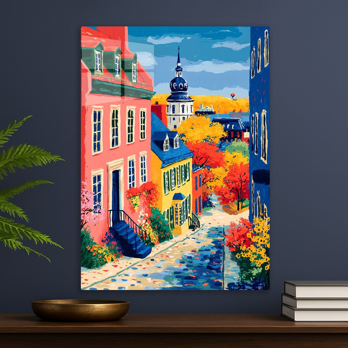 Fauvist Québec Street Scene