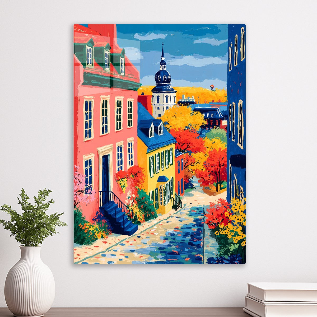 Fauvist Québec Street Scene