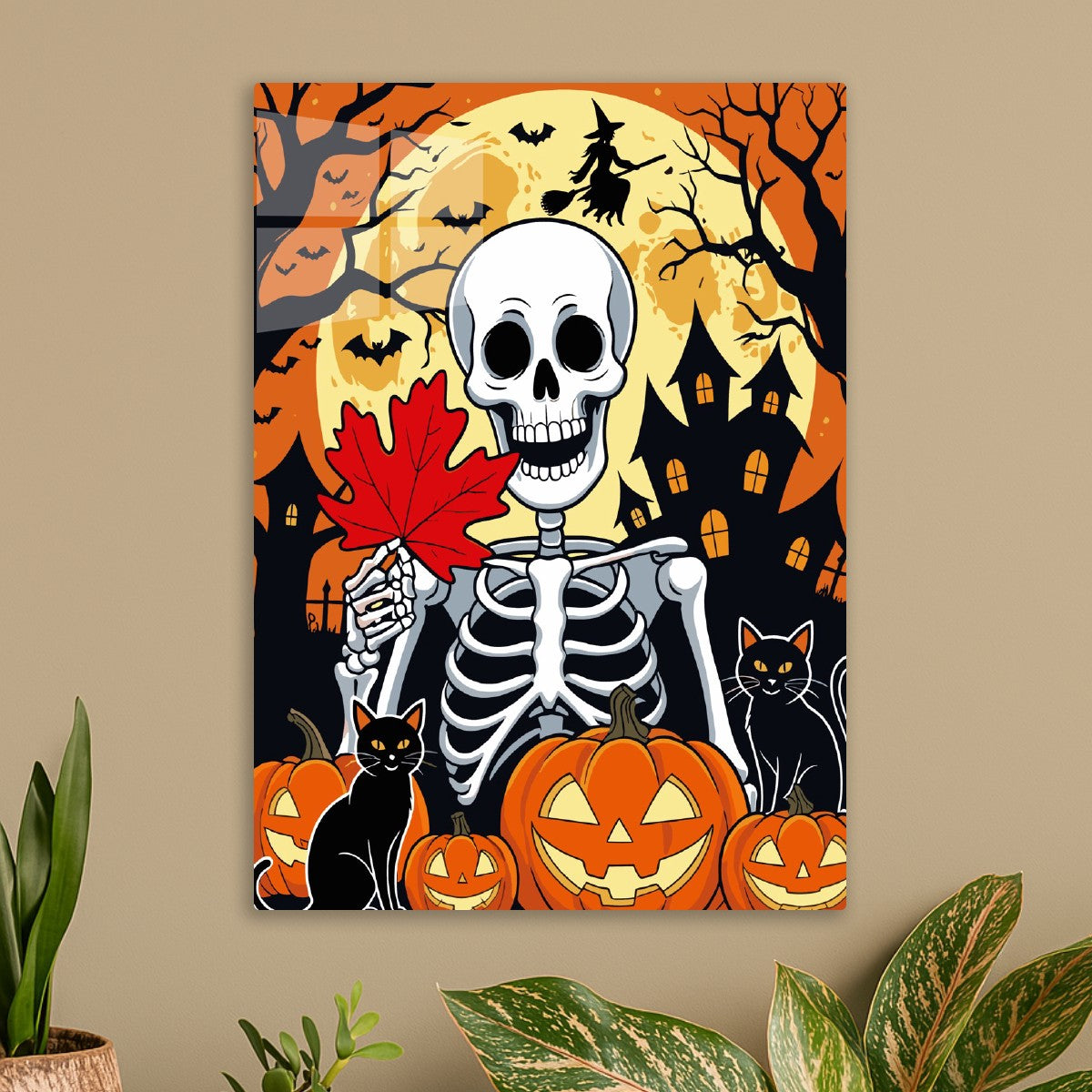 Skeleton's Moonlit Night Art