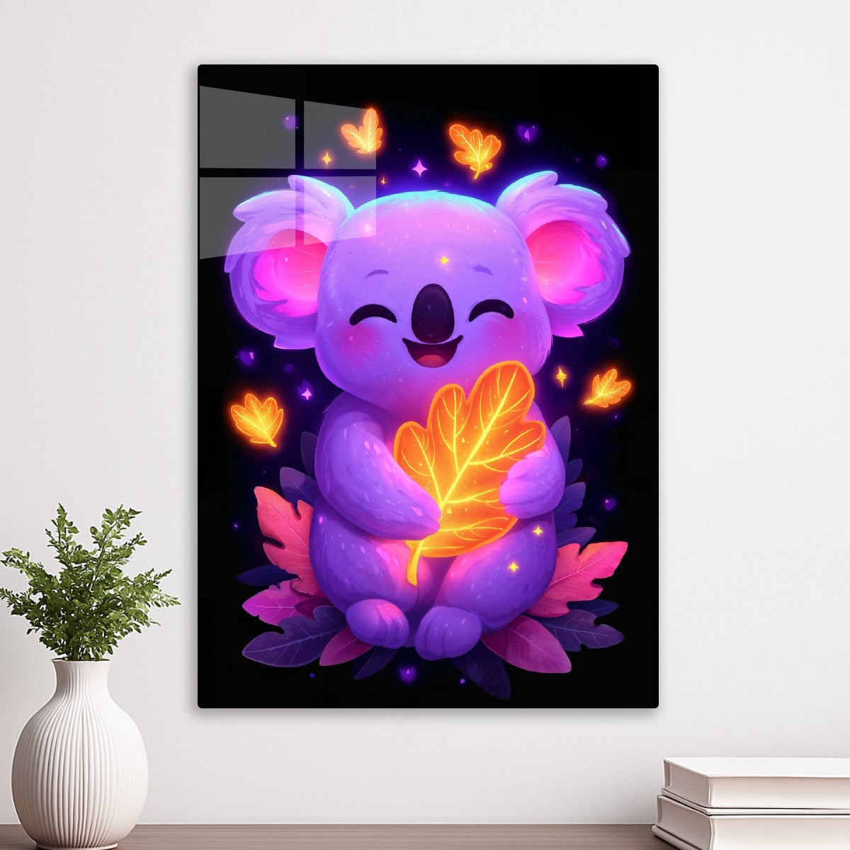 Kawaii Koala with Leaf