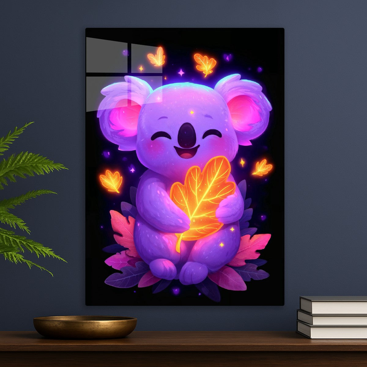 Kawaii Koala with Leaf