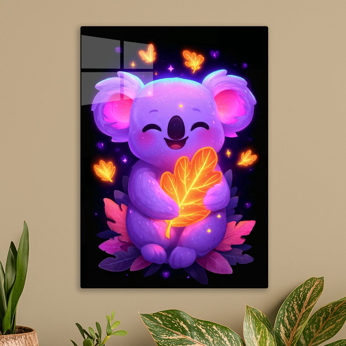 Kawaii Koala with Leaf