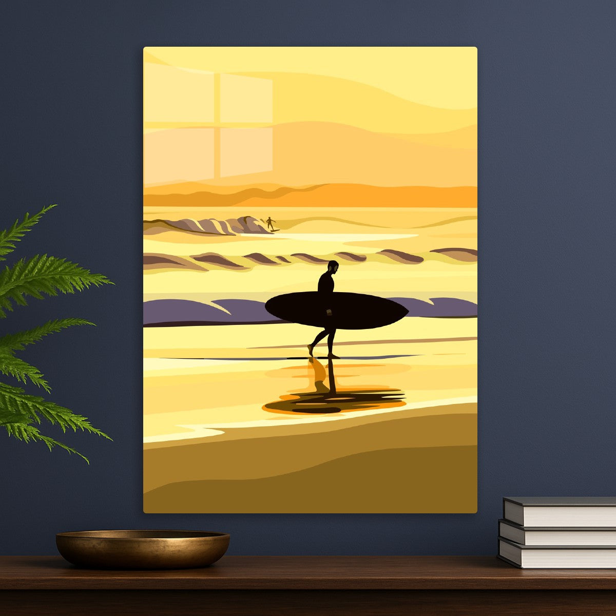 Tranquil Surfscape in Yellow