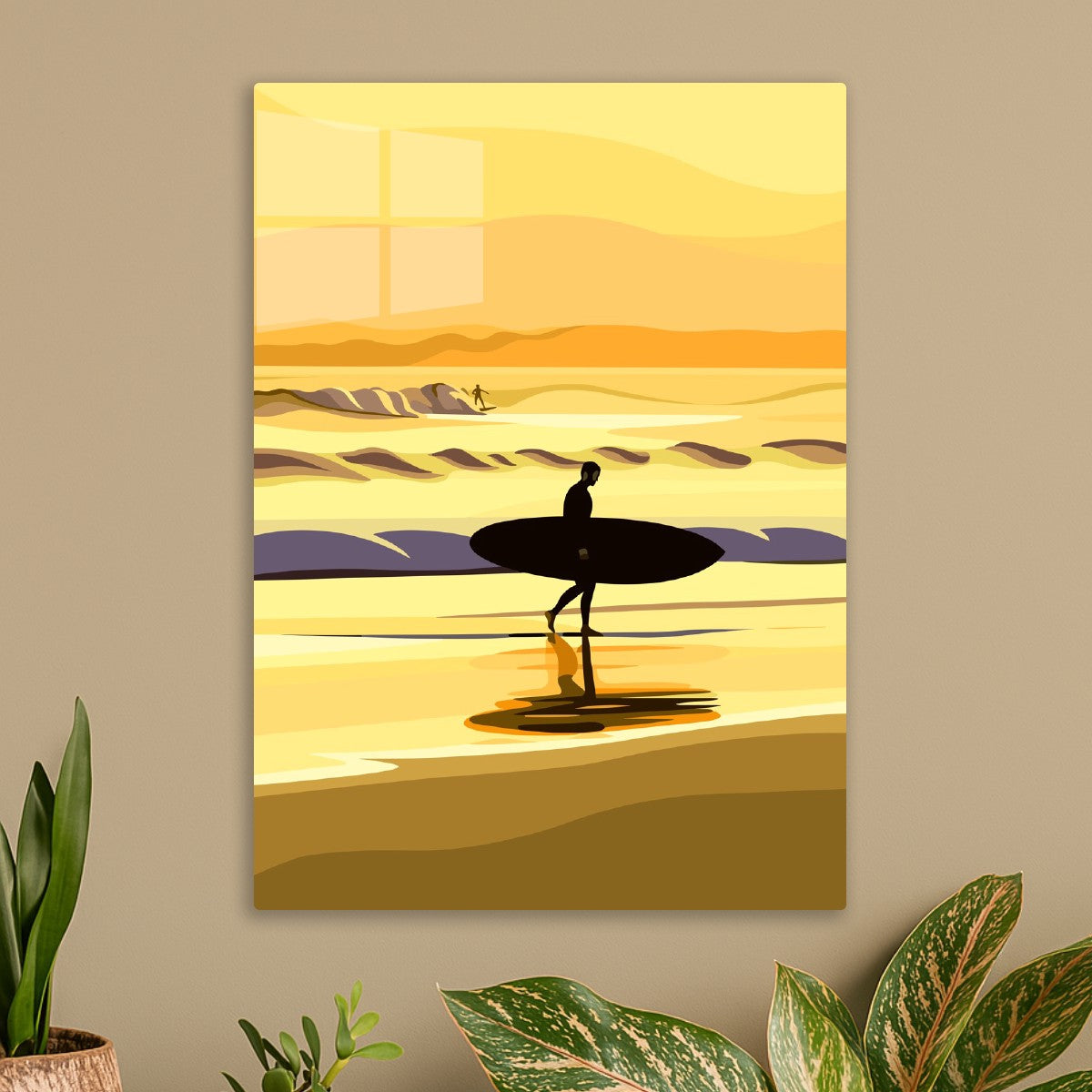 Tranquil Surfscape in Yellow