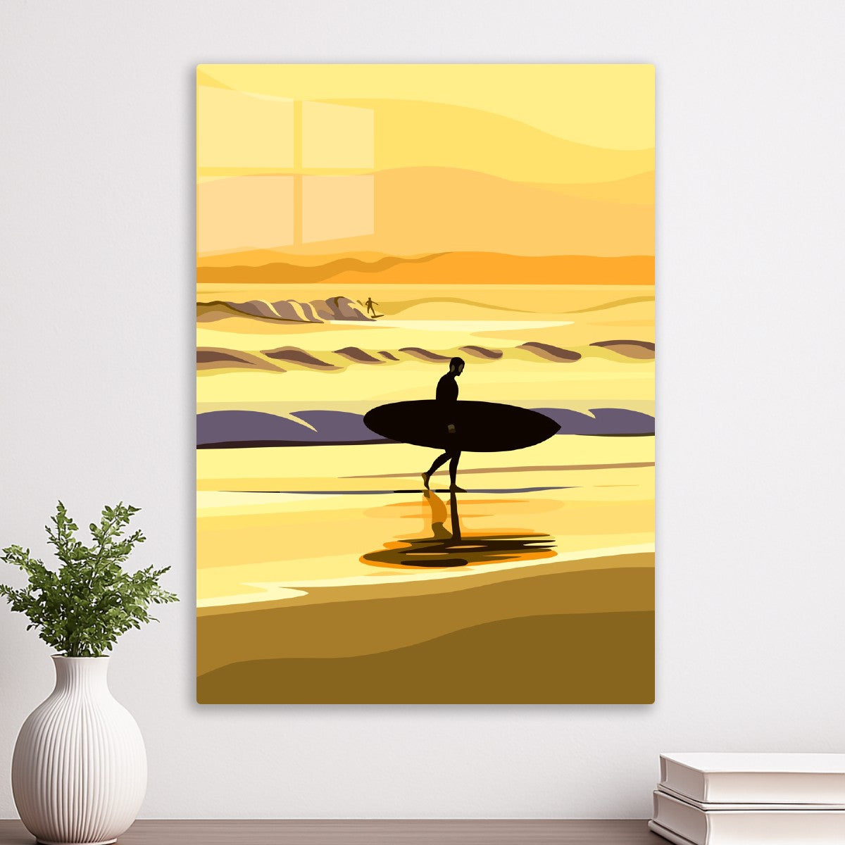 Tranquil Surfscape in Yellow
