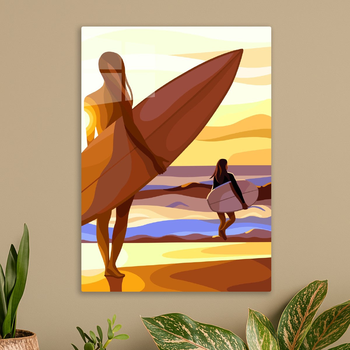 Sunset Surfers on the Coast