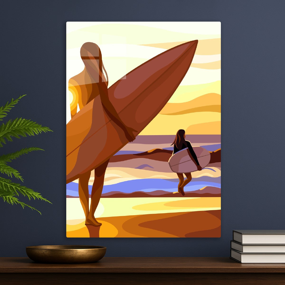 Sunset Surfers on the Coast