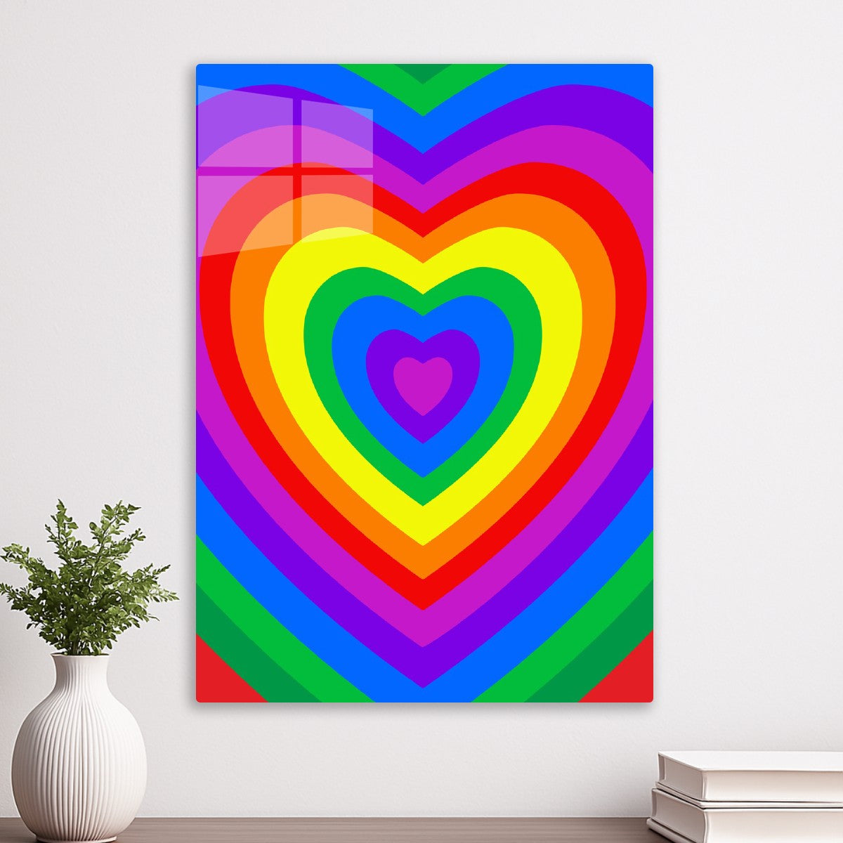 Radiant Rainbow Heart