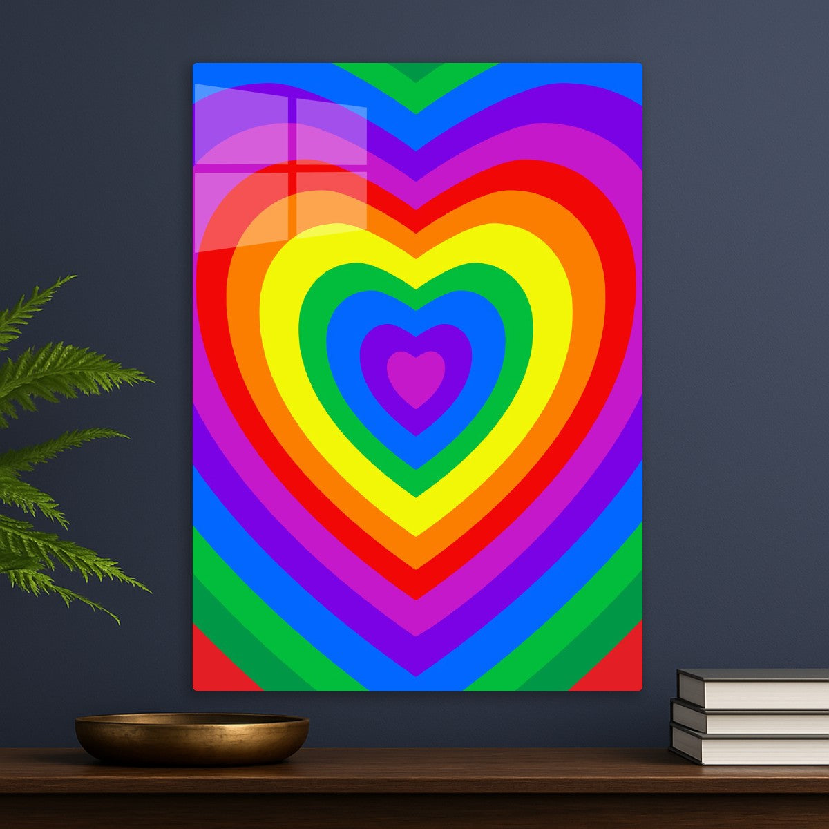 Radiant Rainbow Heart